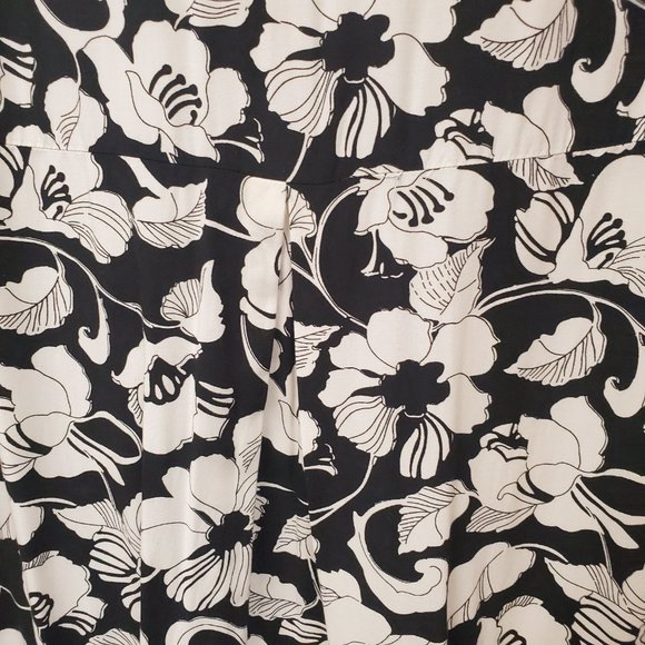 Anthropologie Maeve Black & White Floral Shift Dress Size 8 - Picture 5 of 10